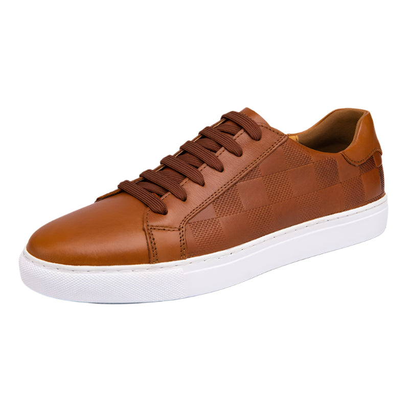 Men's Embossed Cowhide Leather Breathable Shoes