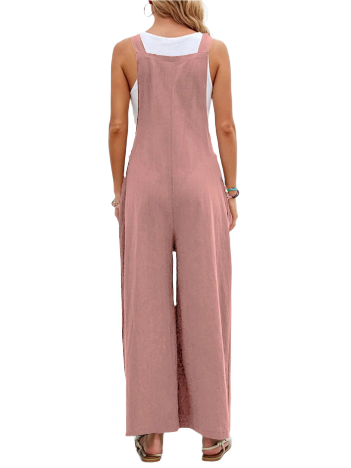 Full Size Square Neck Wide Strap Overalls