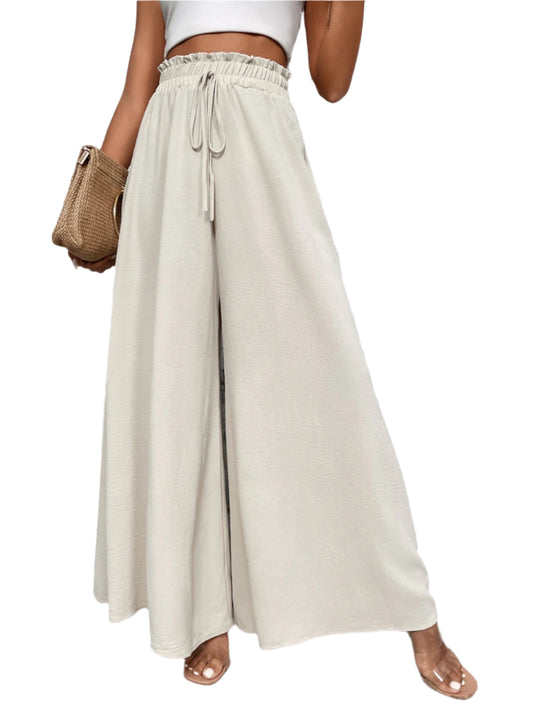 Honey Tied High Waist Wide Leg Pants