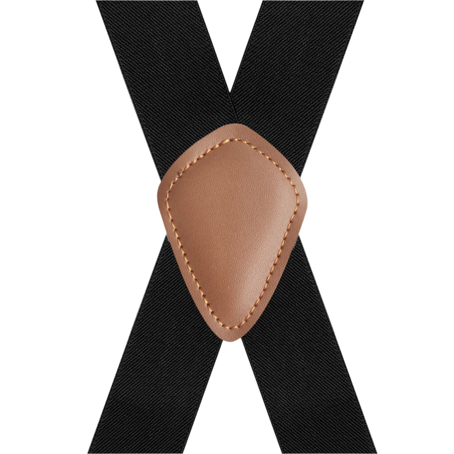 Elastic Straps Men's Suspenders with Bronze Clips