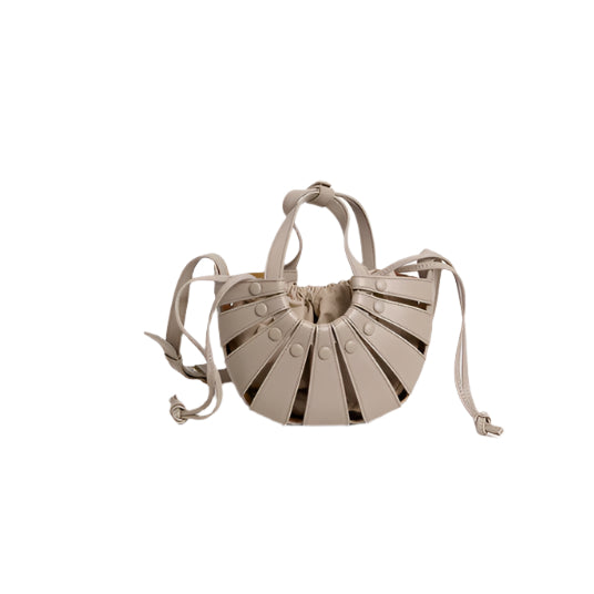 Cowhide Leather Basket Style Tote