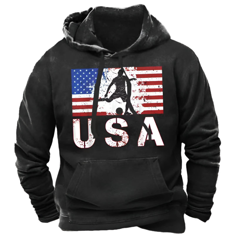 Men's USA Hooded 3D Print Sweatshirt