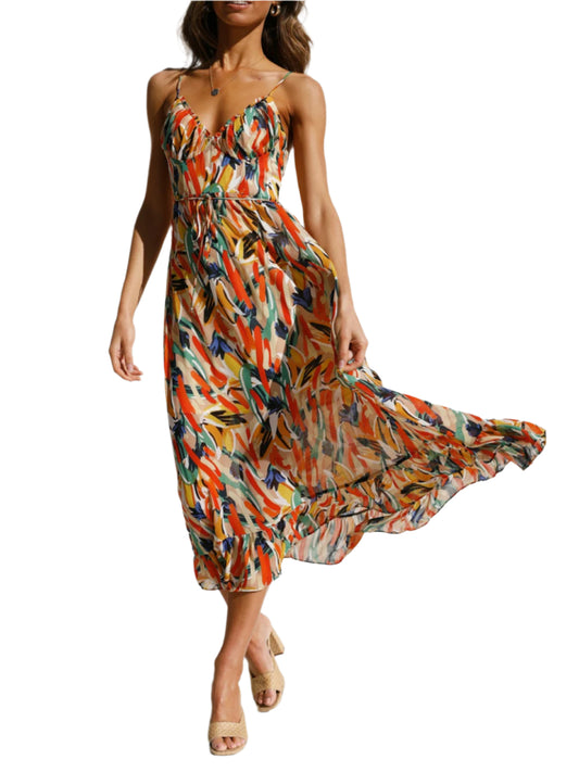 Printed Sleeveless Midi Cami dress