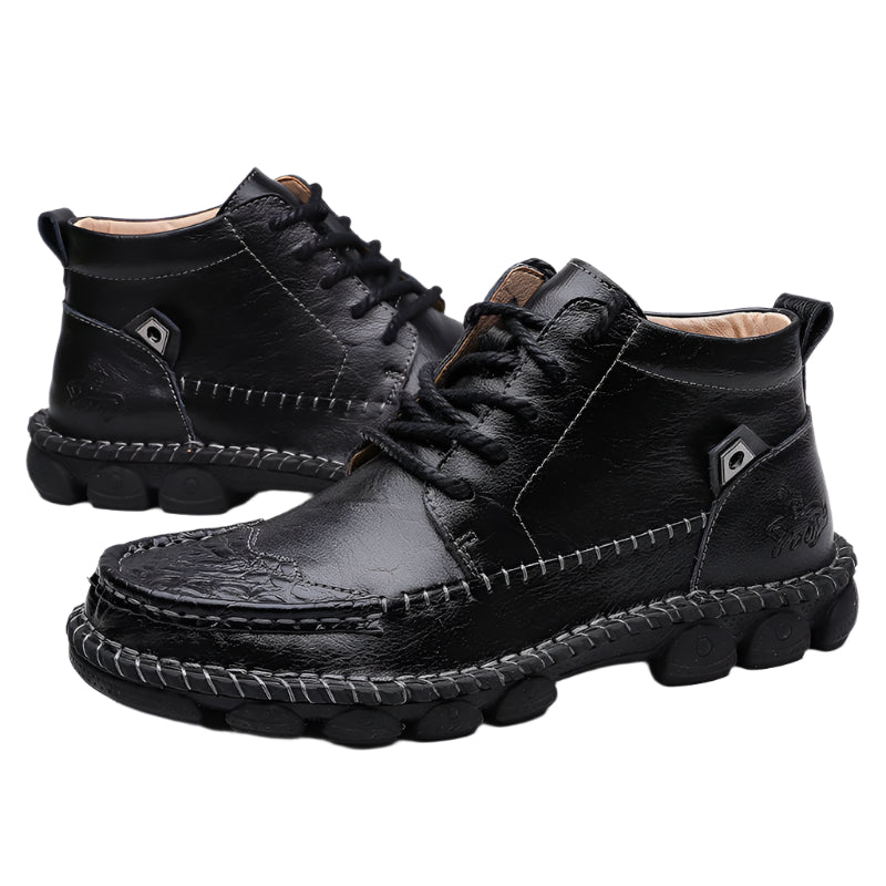 Men's Cowhide Leather Hand Stitched Ankle Boots