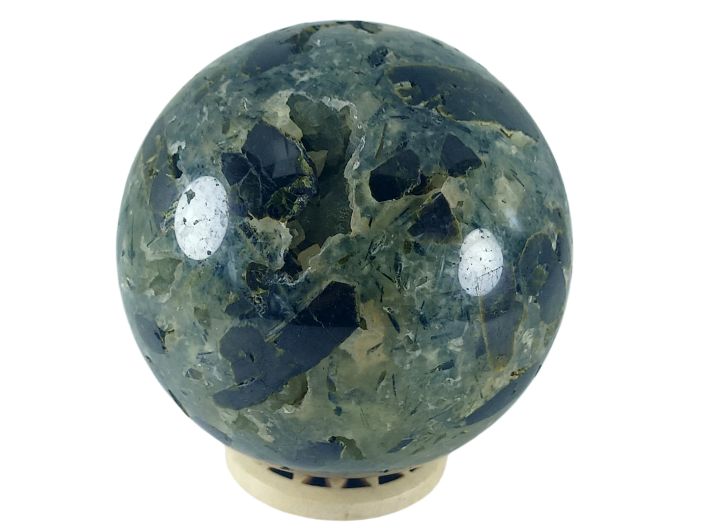 454G Prehnite Crystal Sphere