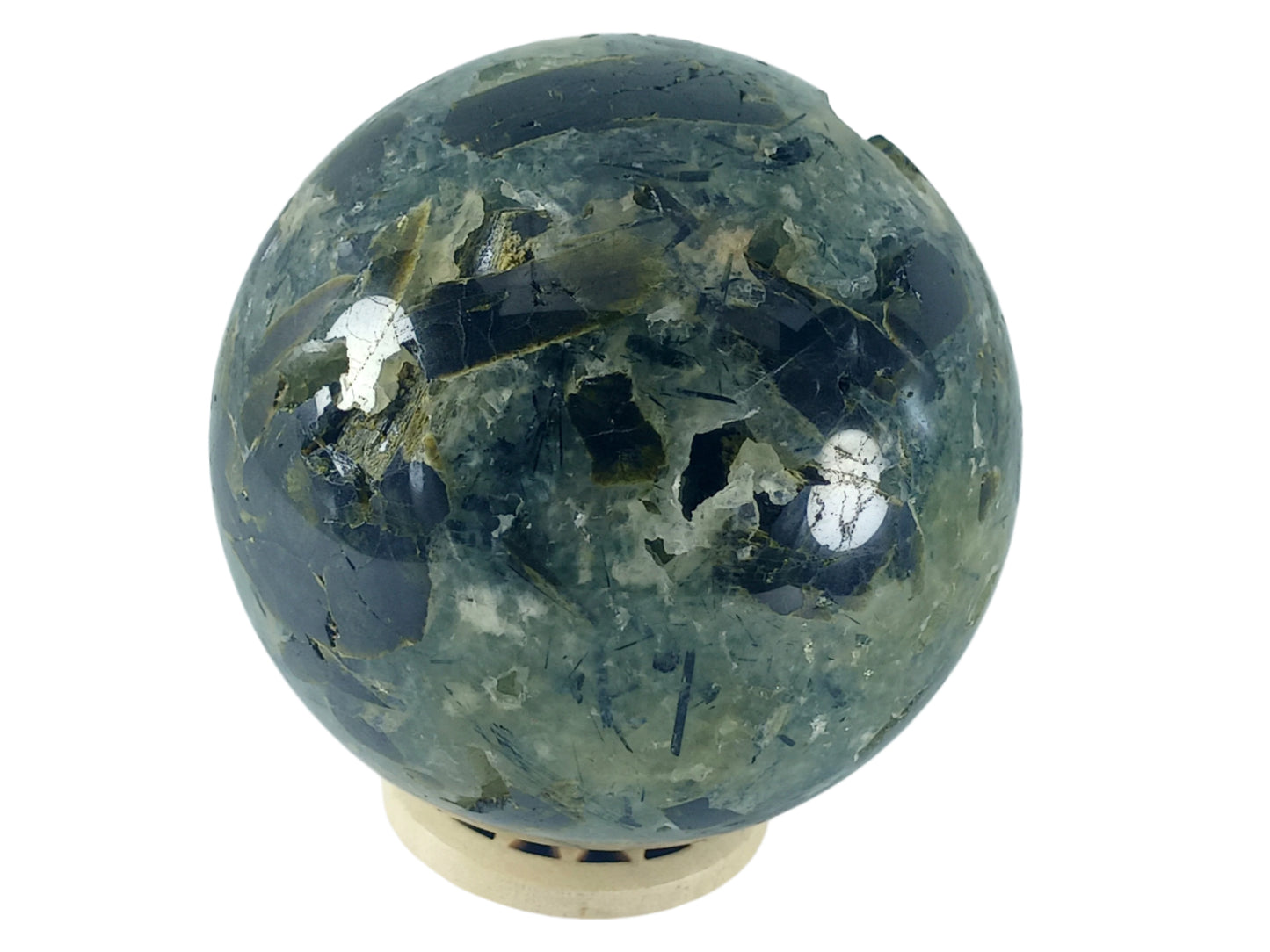 454G Prehnite Crystal Sphere