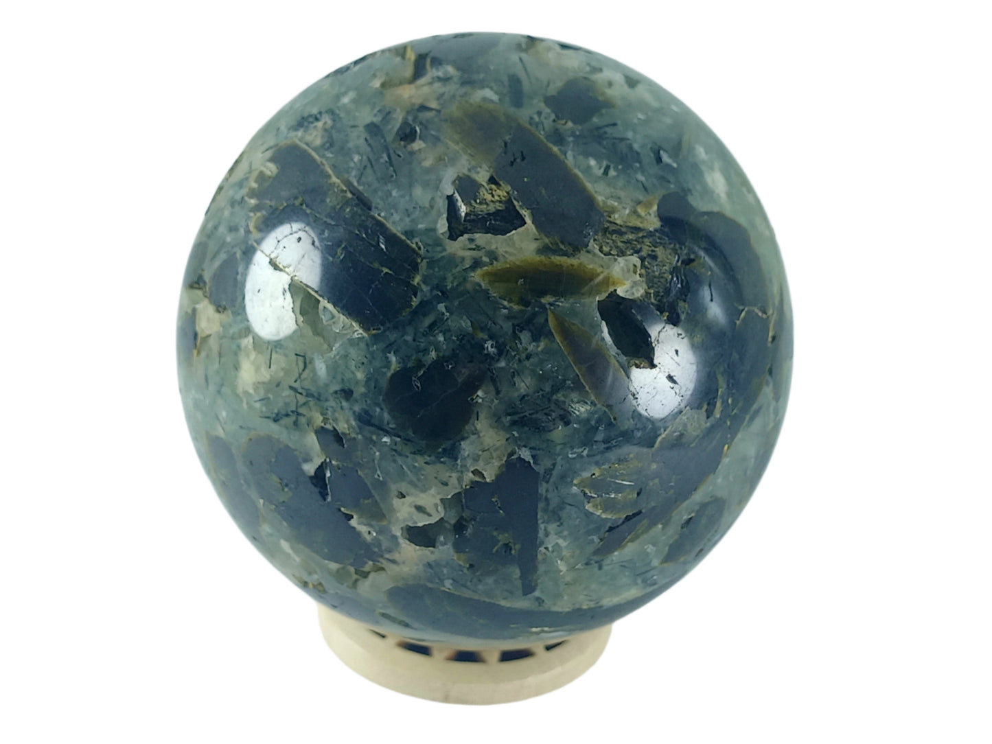 454G Prehnite Crystal Sphere