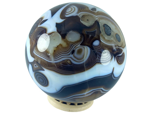 456G Black Sardonyx Crystal Sphere