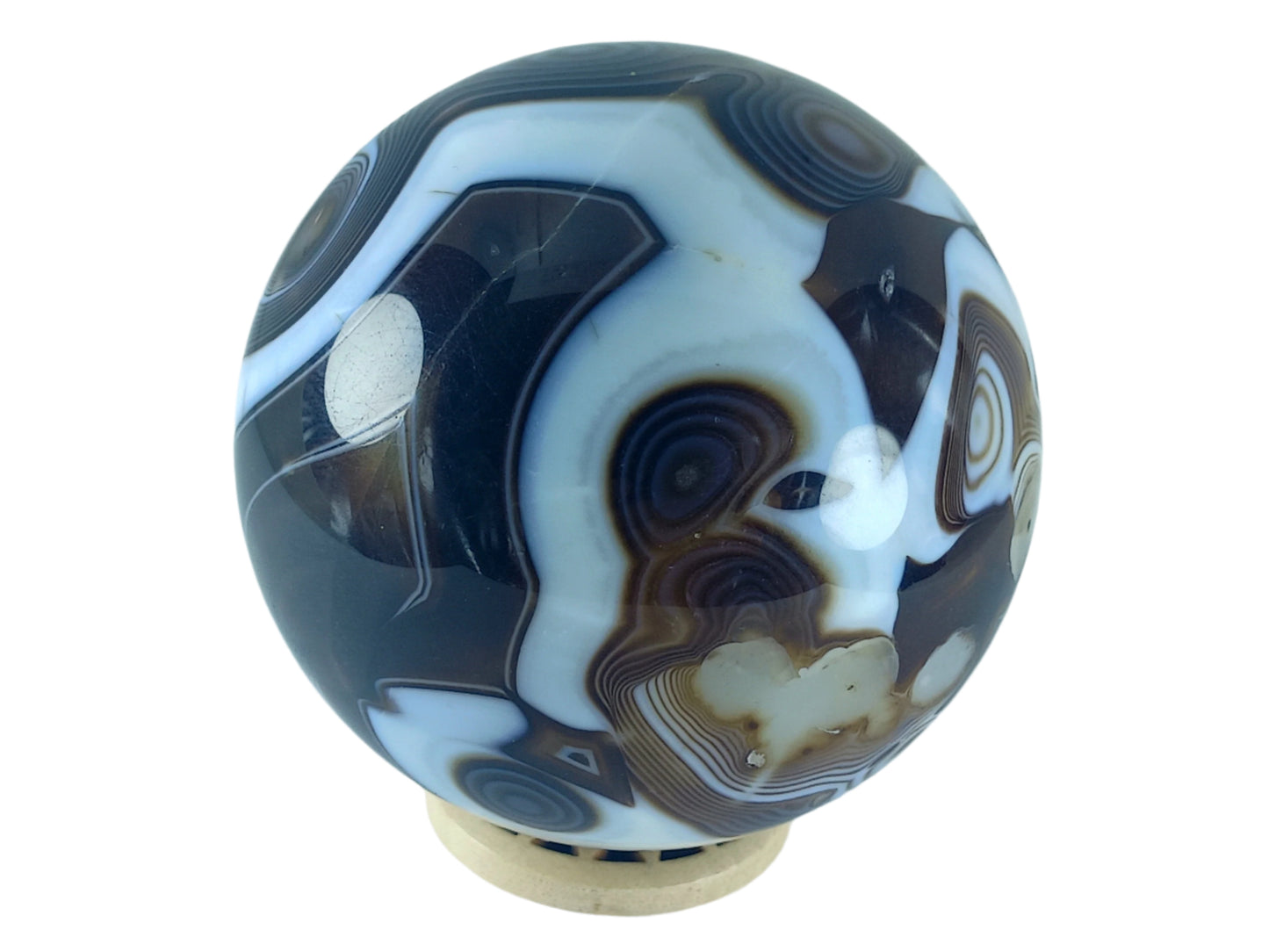 456G Black Sardonyx Crystal Sphere