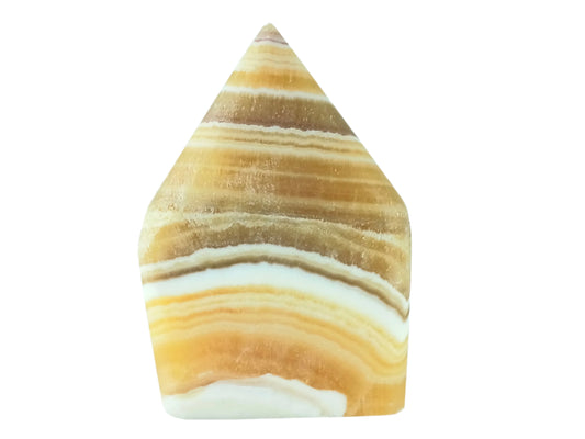 198G Honey Calcite Crystal Teardrop Point