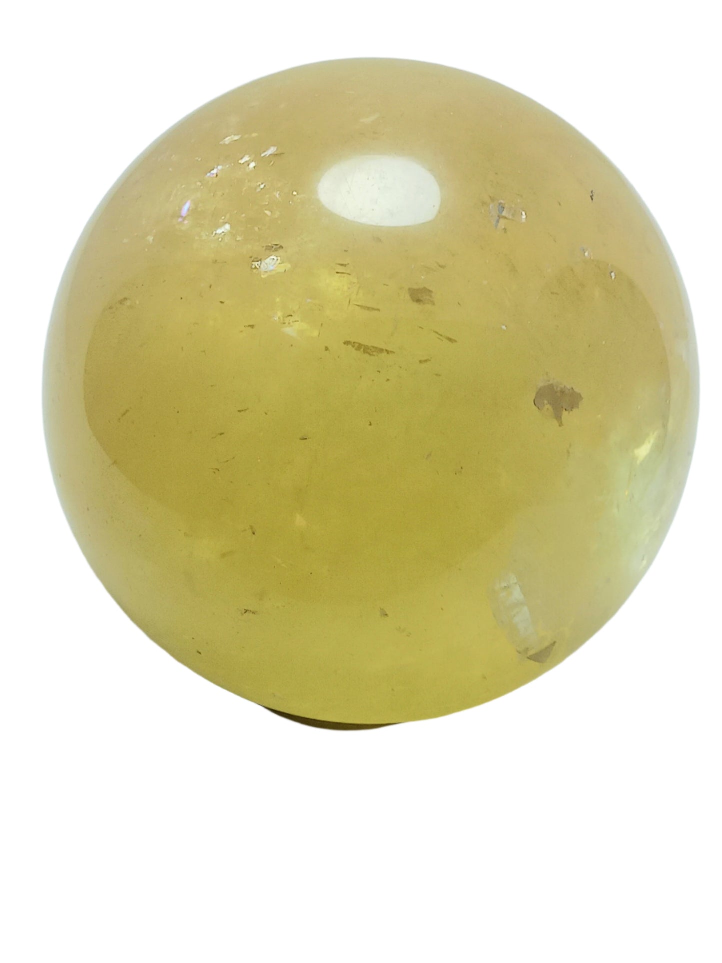 663G Honey Calcite Crystal Sphere