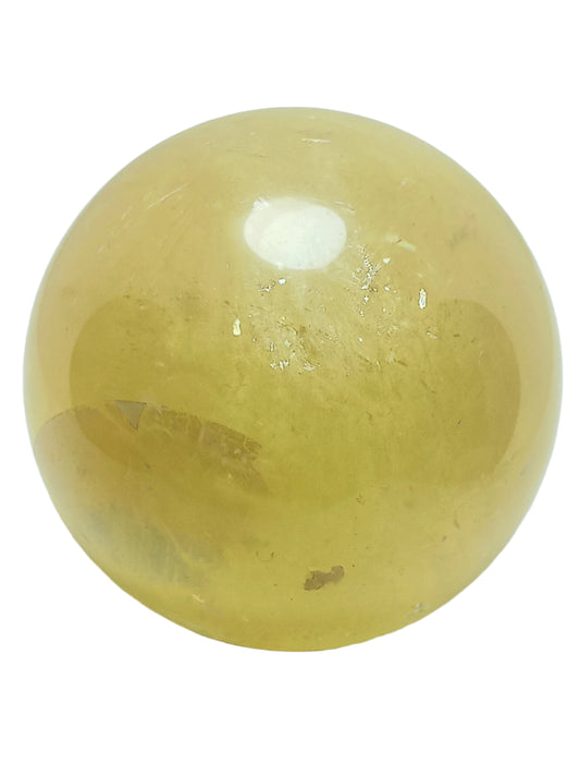 663G Honey Calcite Crystal Sphere