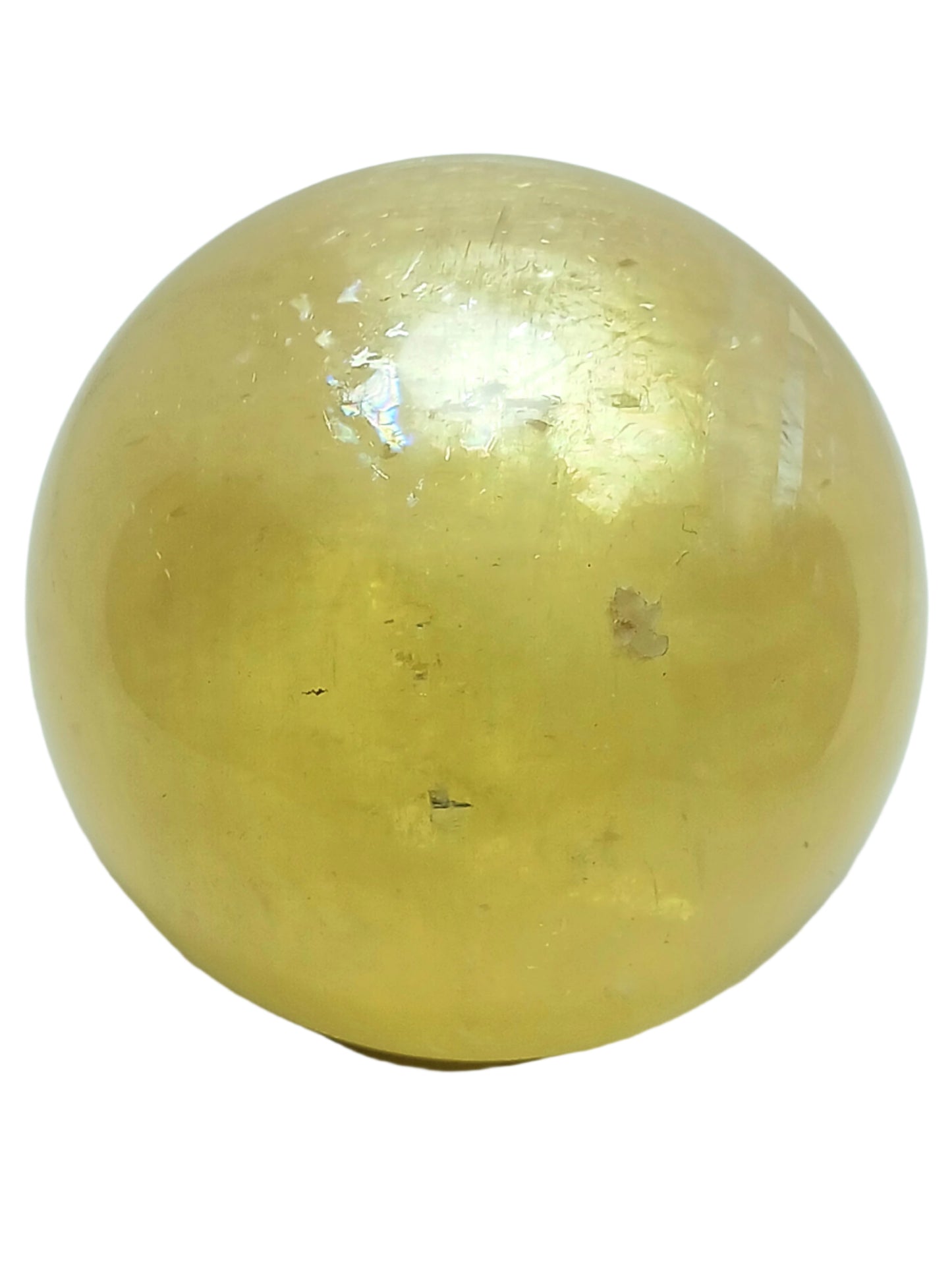 663G Honey Calcite Crystal Sphere