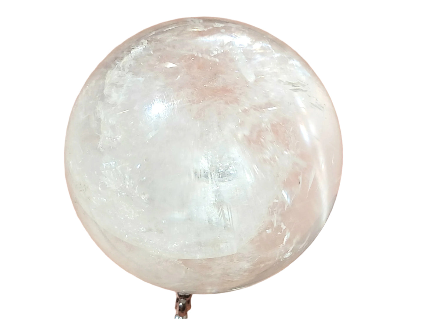 540G White Calcite Crystal Sphere