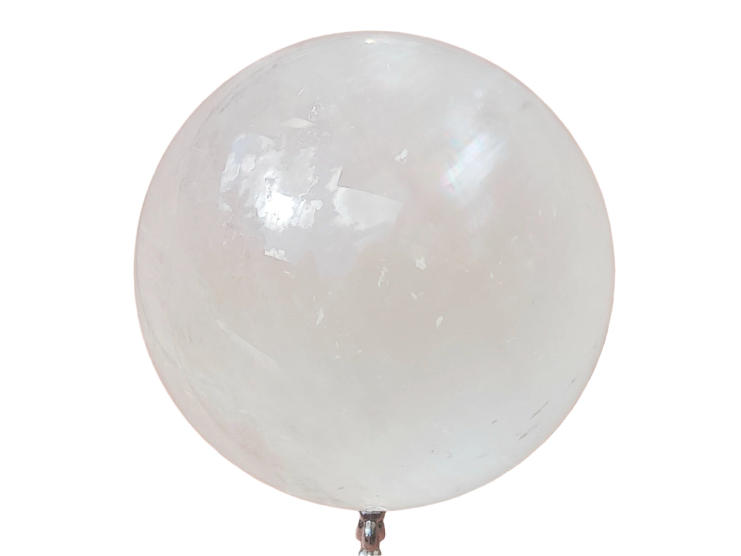 540G White Calcite Crystal Sphere