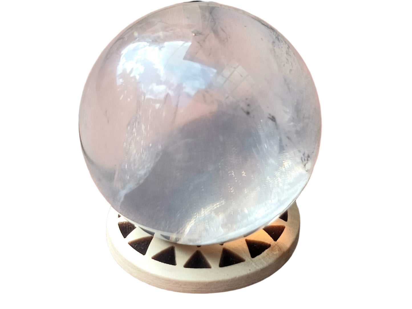 90G Star Blue Rose Quartz Crystal Dendritic Sphere