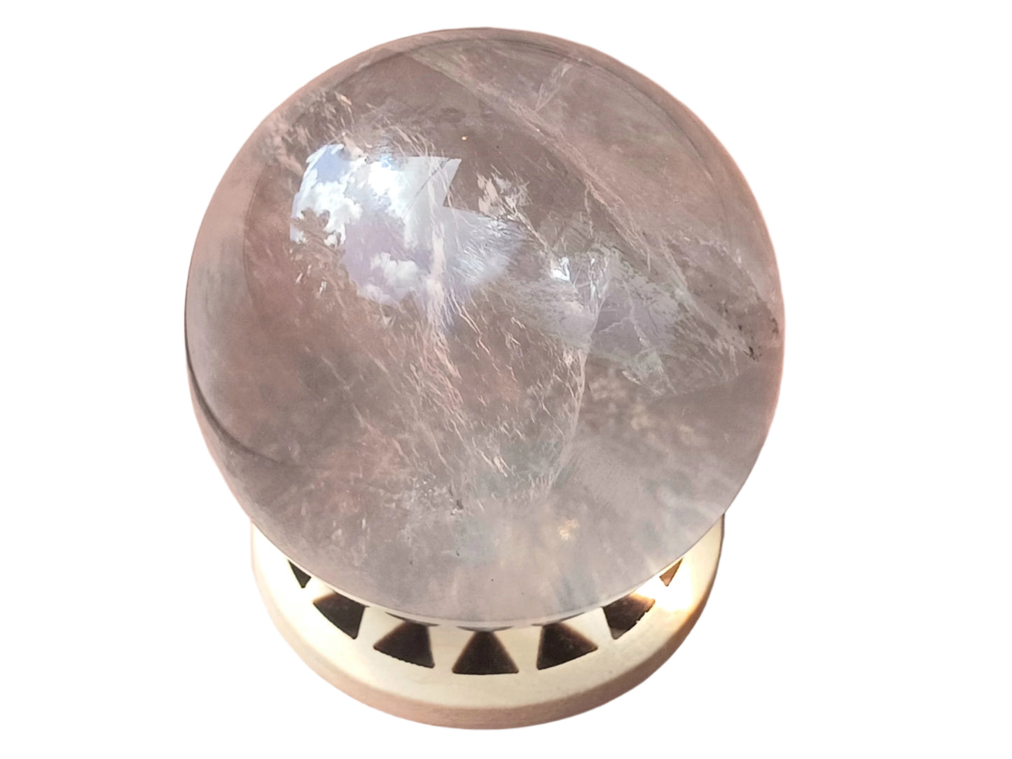 90G Star Blue Rose Quartz Crystal Dendritic Sphere