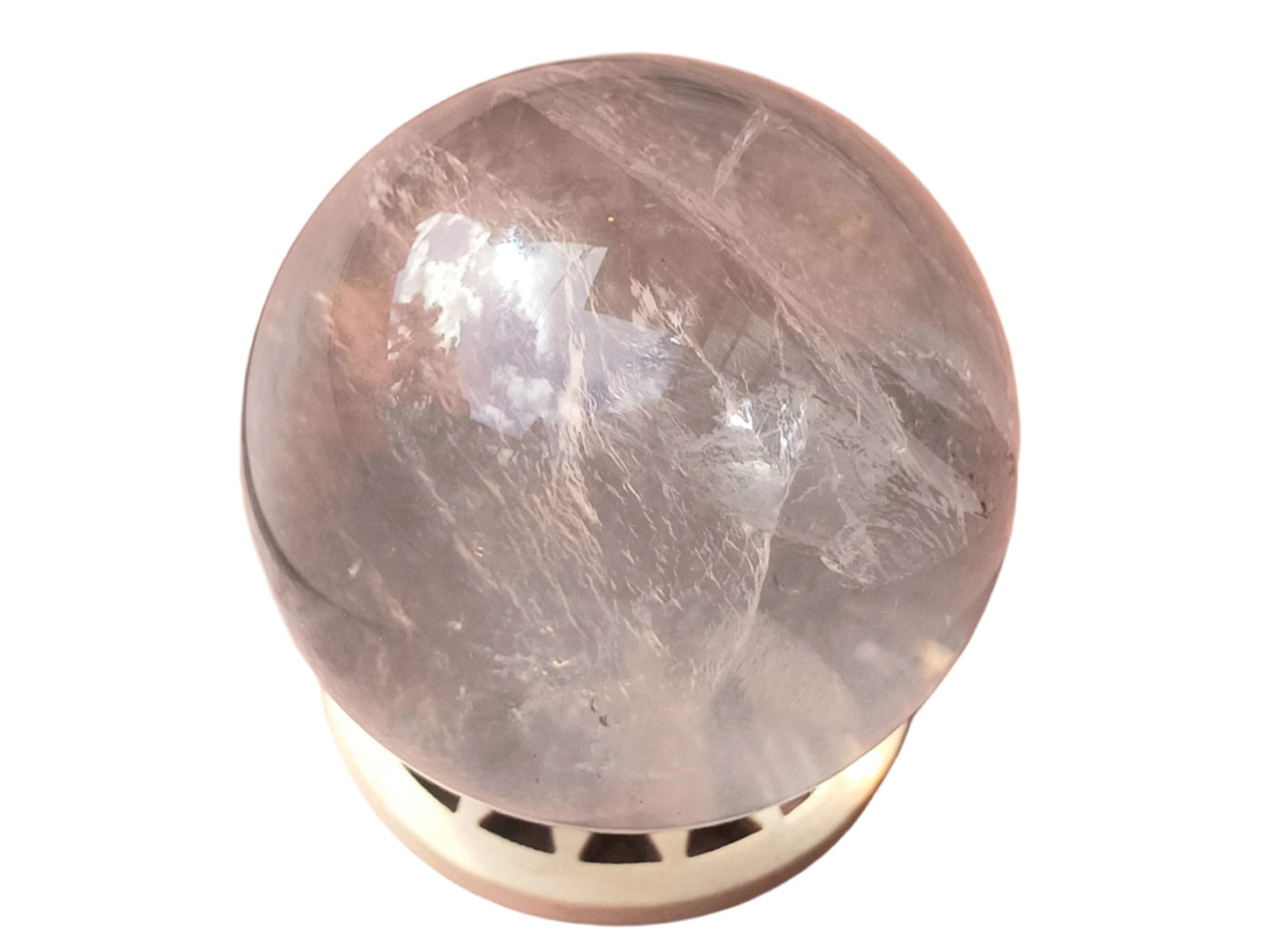 90G Star Blue Rose Quartz Crystal Dendritic Sphere