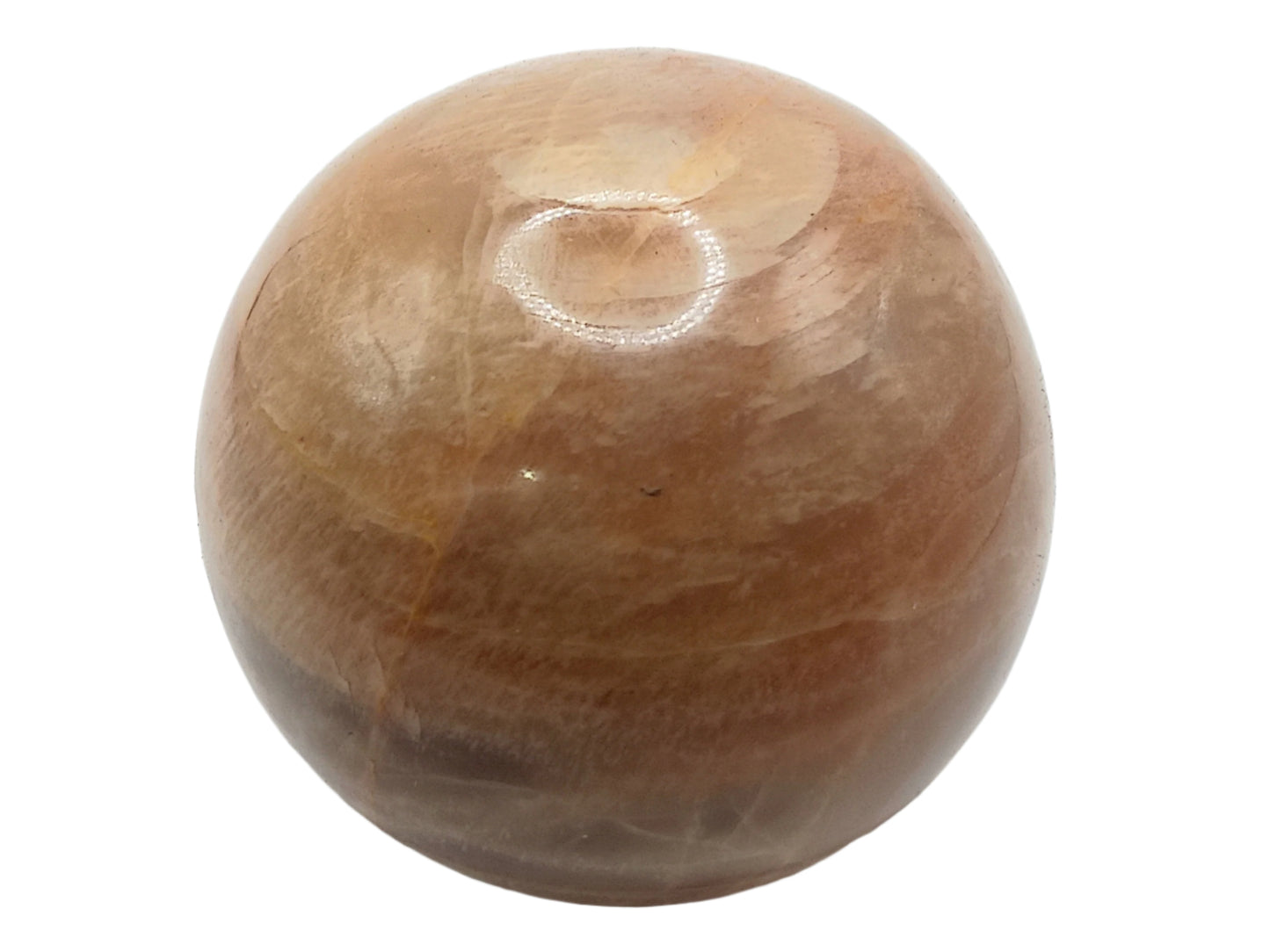 282G Peach Moonstone Crystal Self Standing Sphere