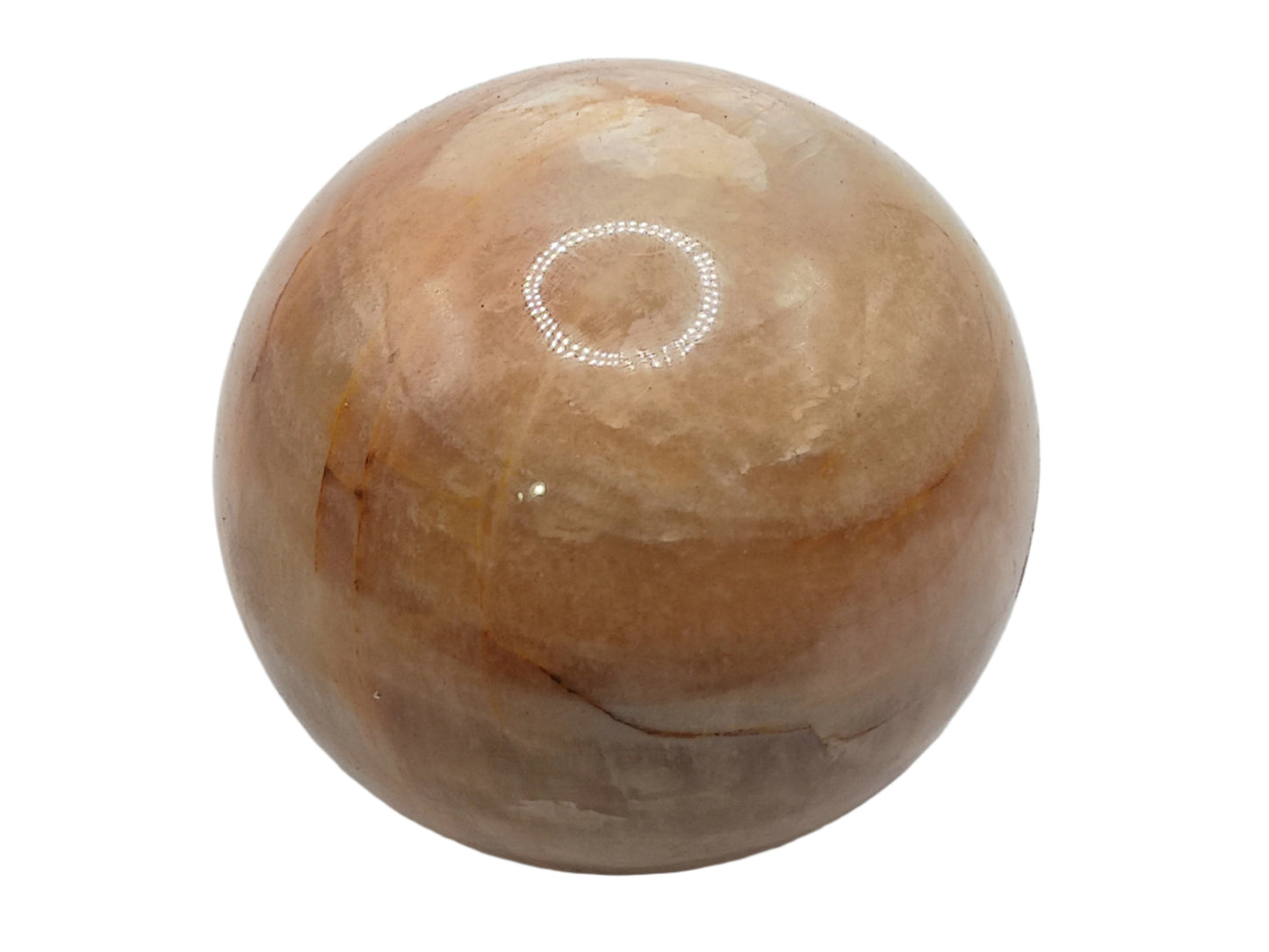 282G Peach Moonstone Crystal Self Standing Sphere