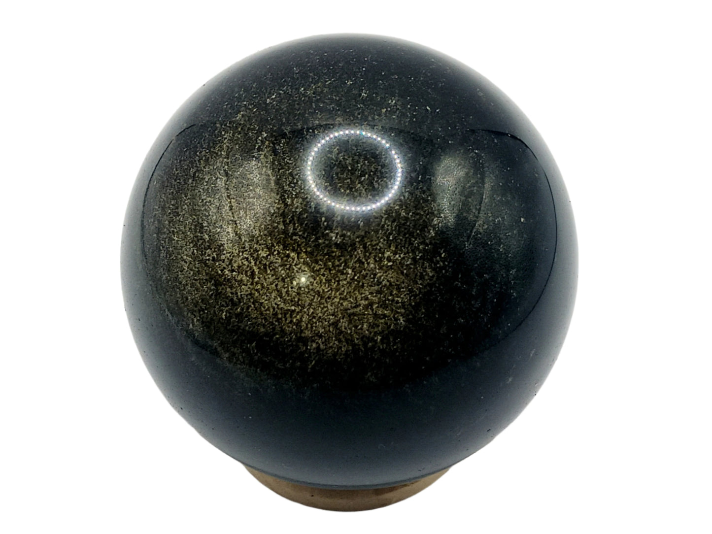 229G Golden Obsidian Crystal Sphere