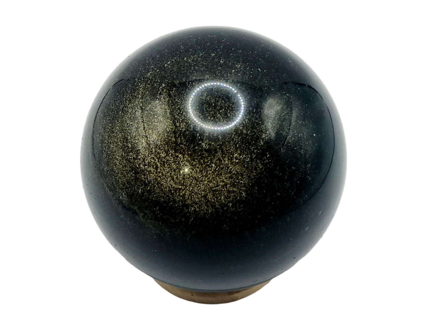 229G Golden Obsidian Crystal Sphere