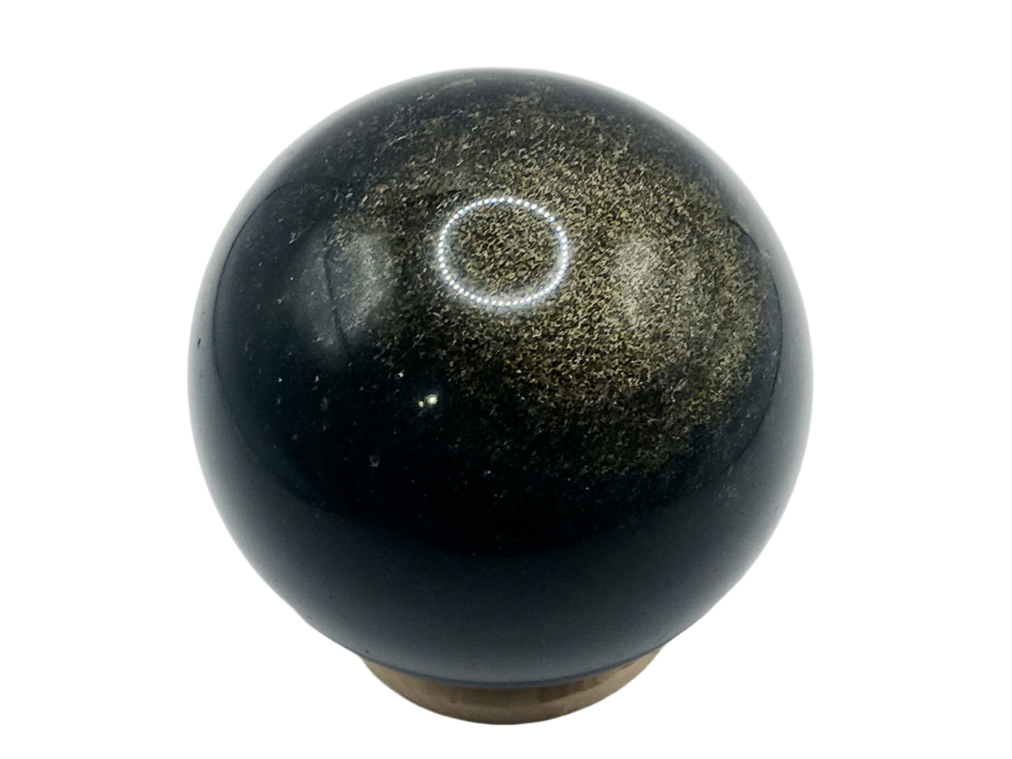 229G Golden Obsidian Crystal Sphere