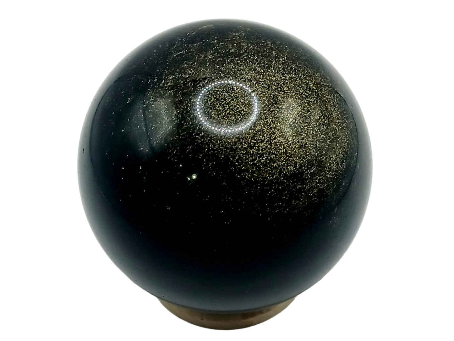 229G Golden Obsidian Crystal Sphere