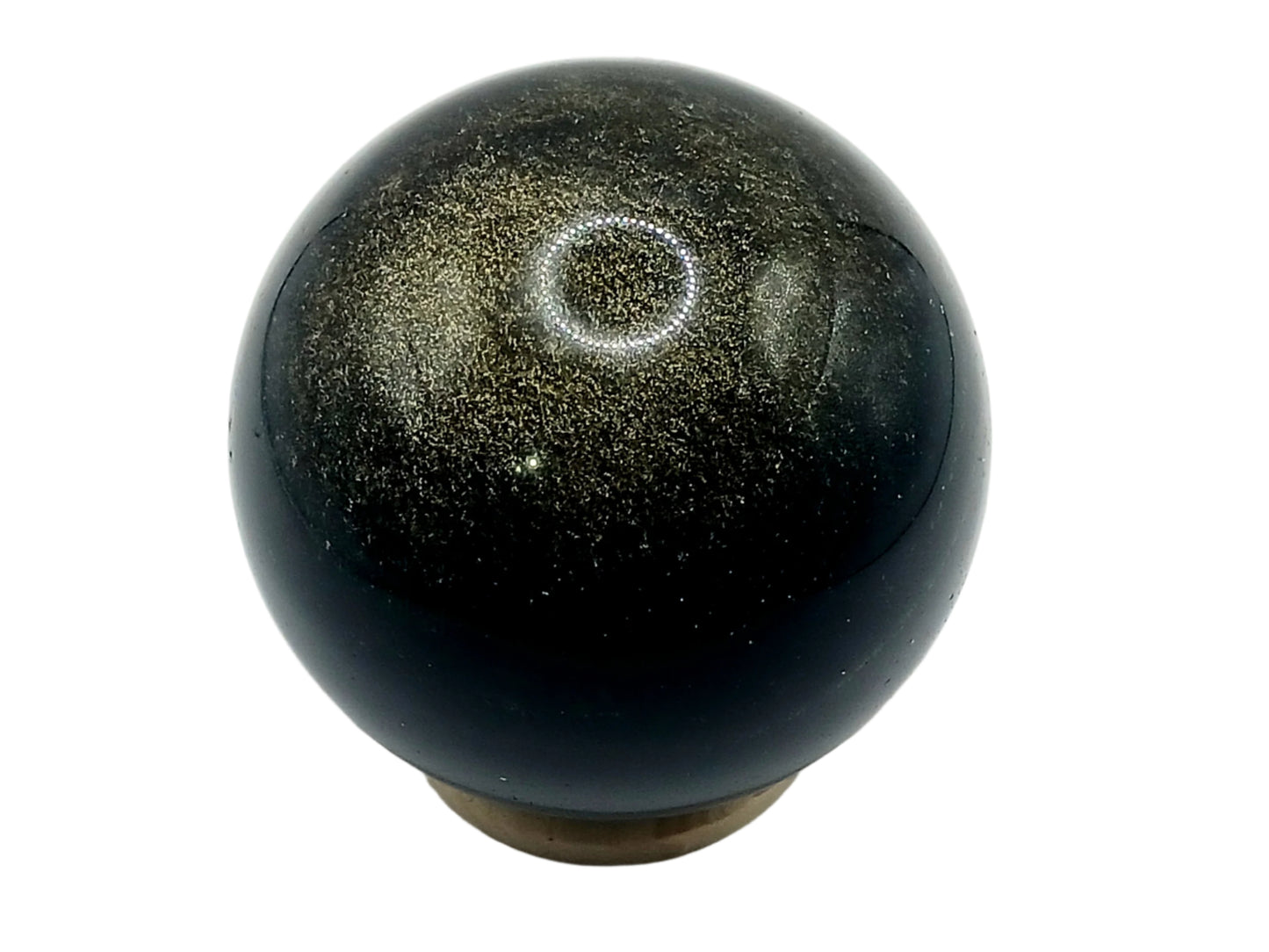 229G Golden Obsidian Crystal Sphere