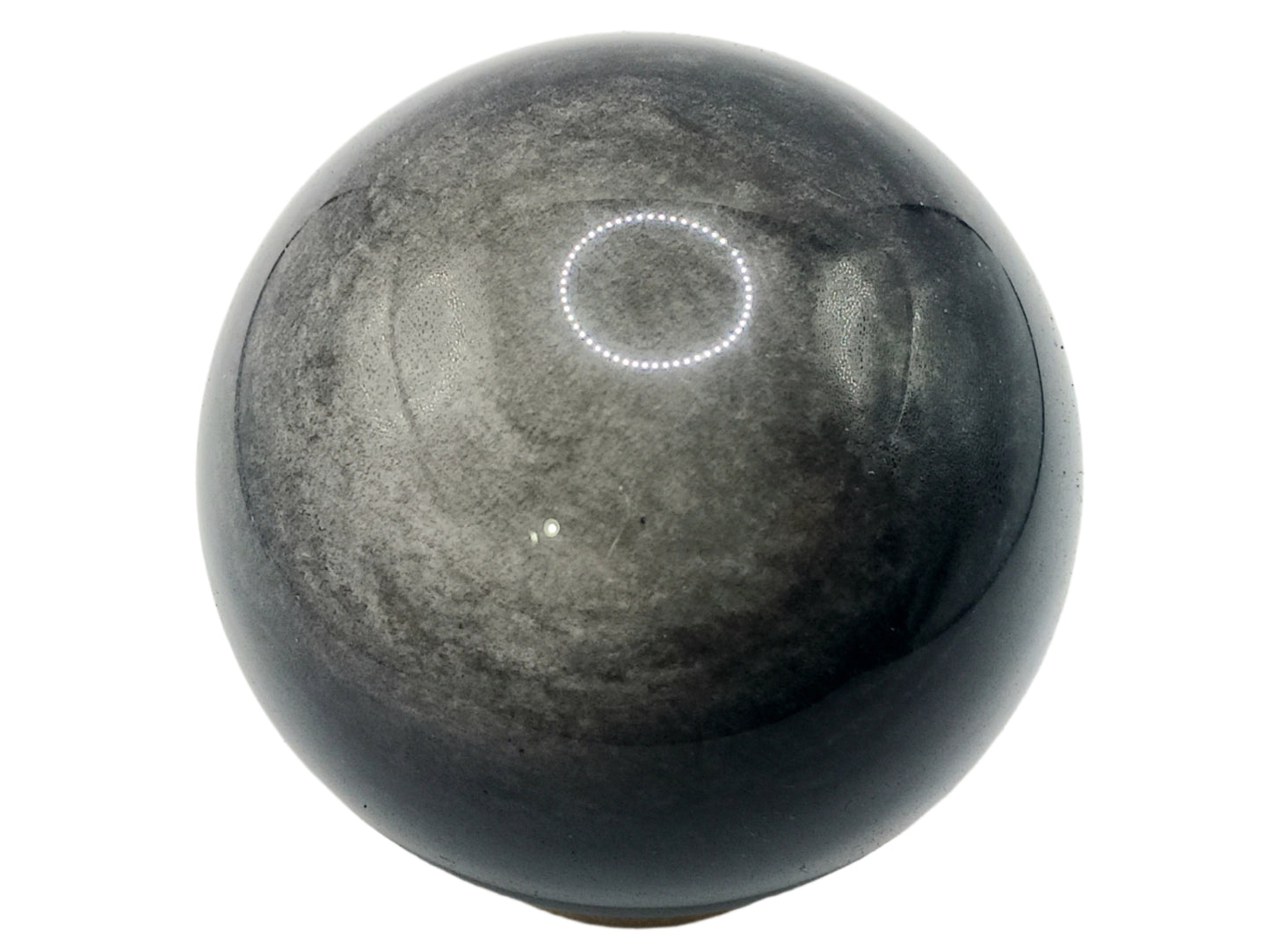 269G Silver Obsidian Crystal Sphere