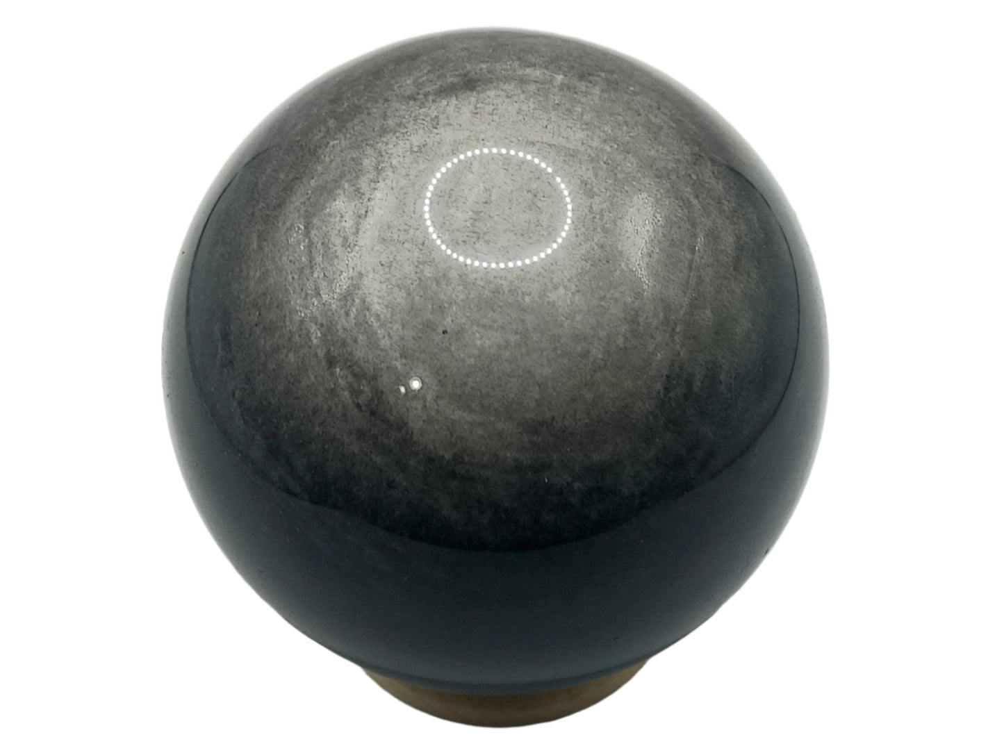 269G Silver Obsidian Crystal Sphere