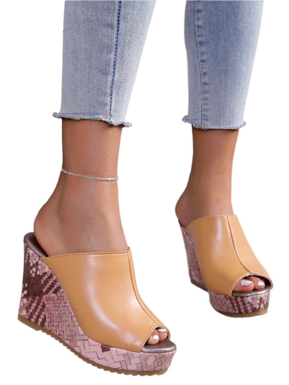 PU Leather High Heel Sandals