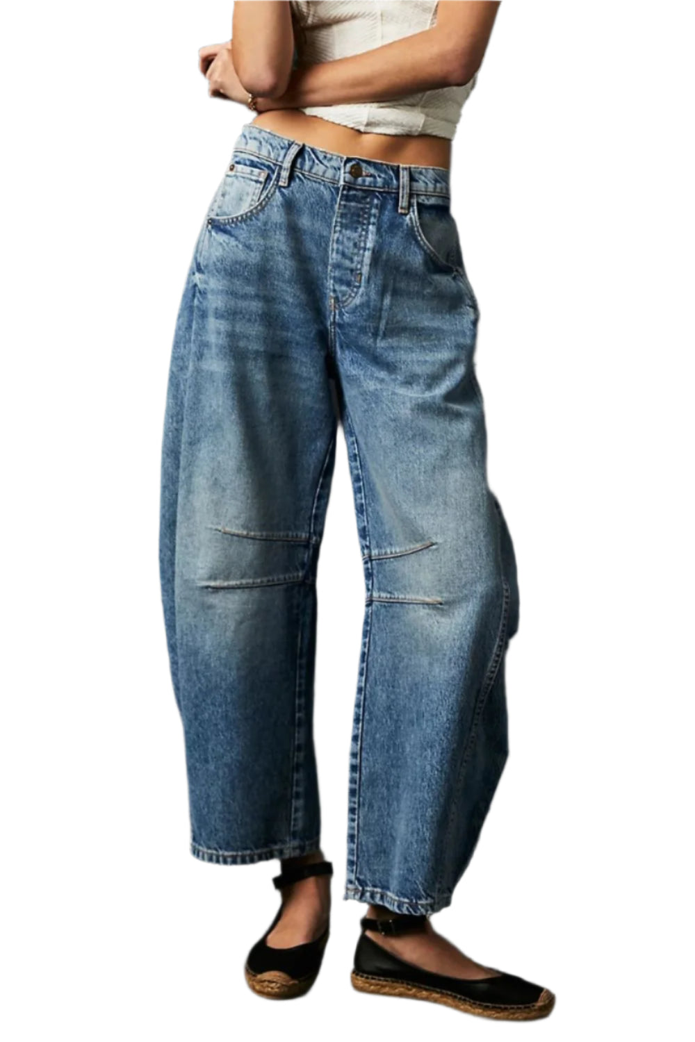 Wide Leg Jeans with Pockets