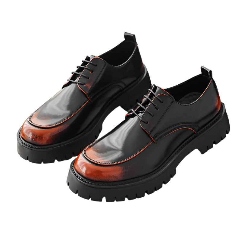 Men's PU Patent Leather Thick Sole Shoes