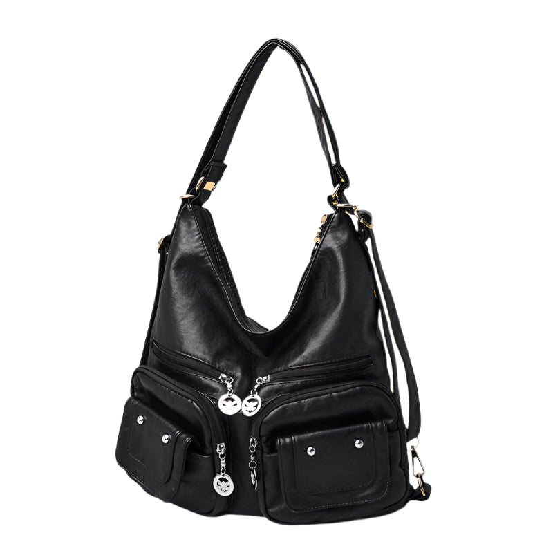 Soft PU Leather Textured Shoulder Bag