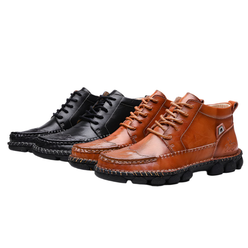Men's Cowhide Leather Hand Stitched Ankle Boots