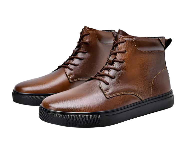 Men's Cowhide Leather Casual High Top