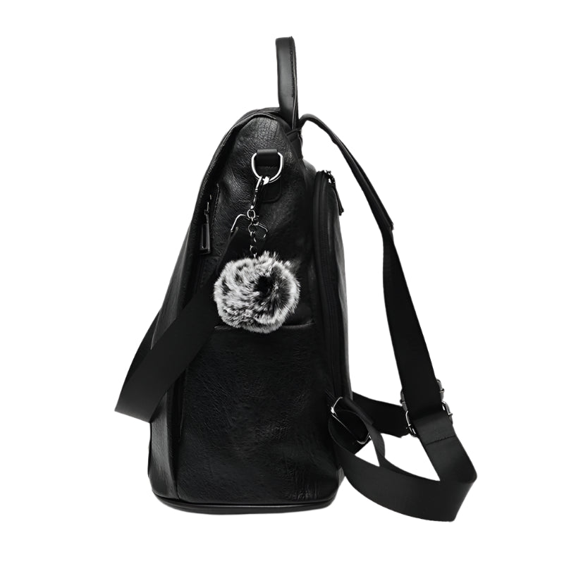 Sheepskin Patchwork Messenger Style Bag with Shoulder Strap