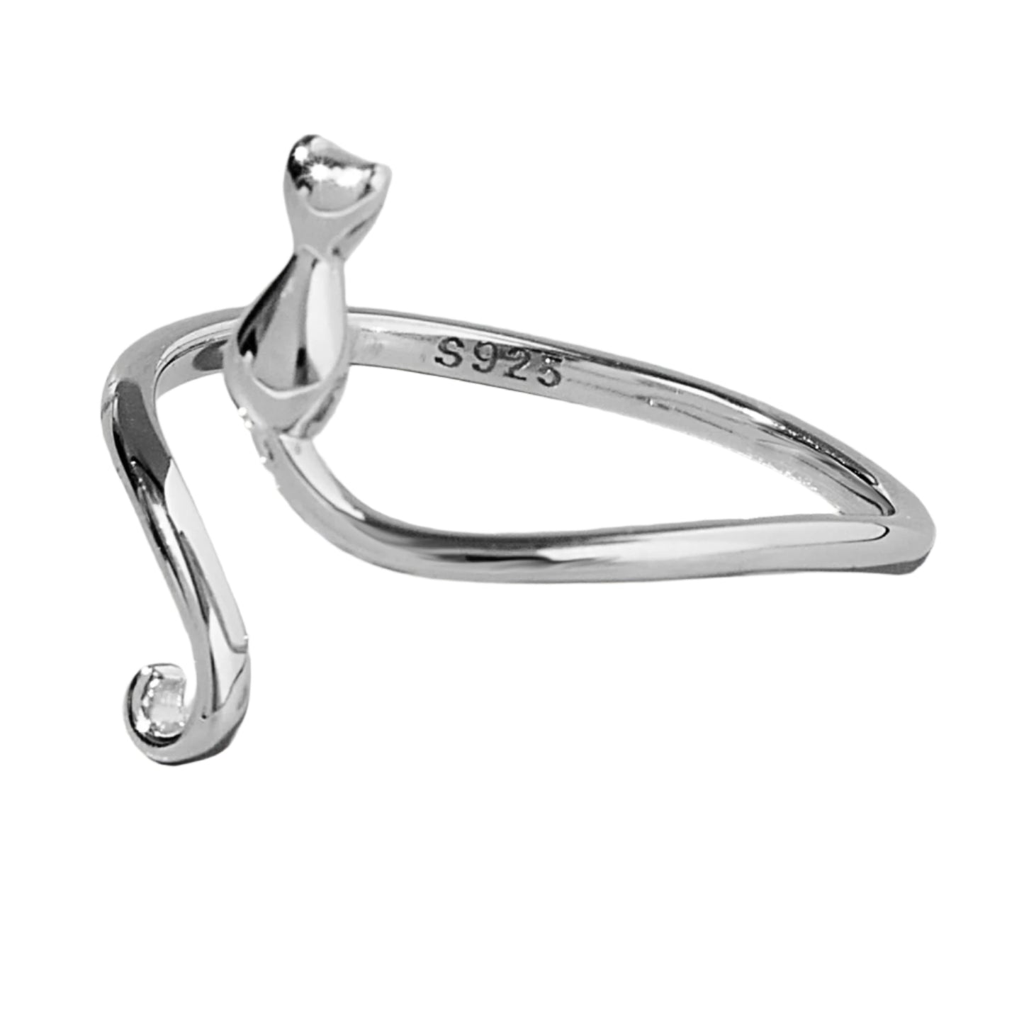Cat Shape 925 Sterling Silver Ring