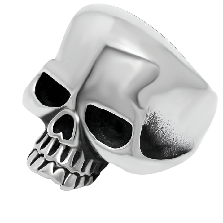 Stainless Steel Jawless Skull Ring