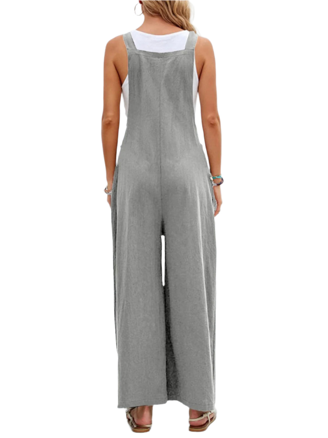 Full Size Square Neck Wide Strap Overalls