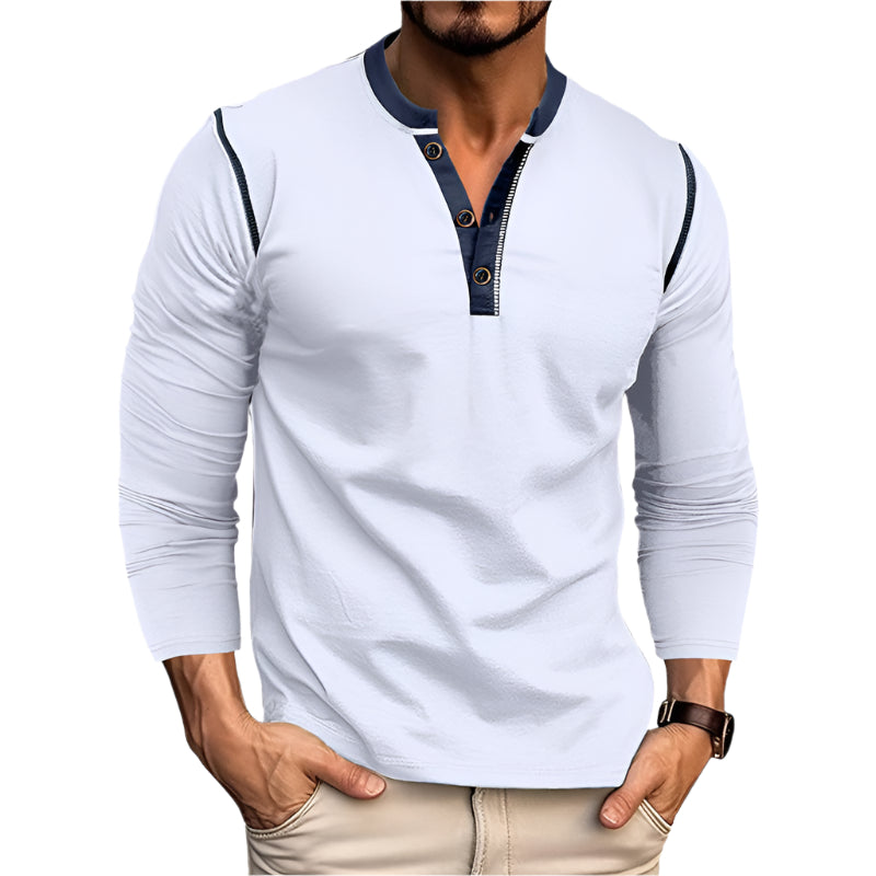 Men's Contrast Long Sleeve Shirt