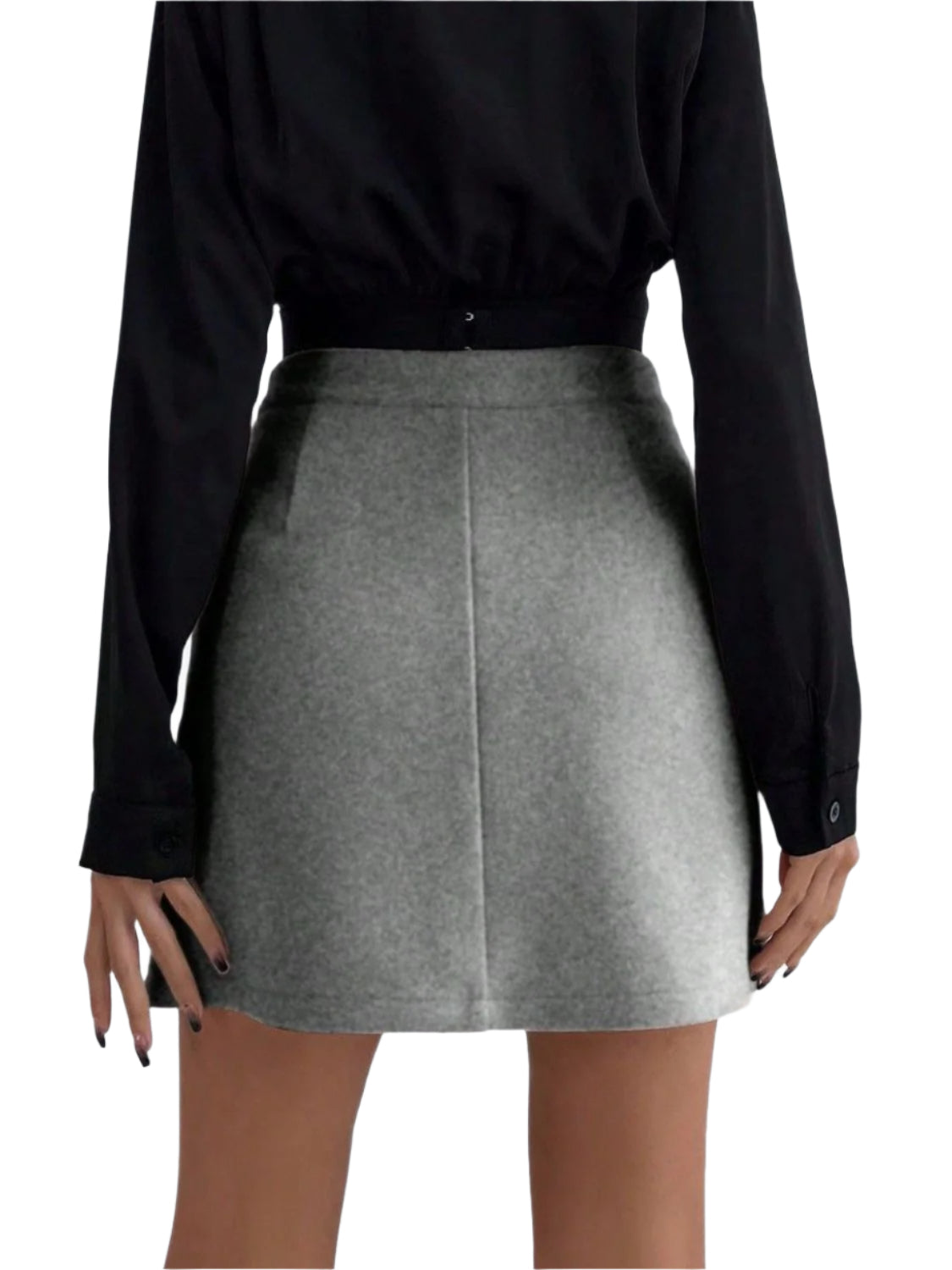 Buttoned Mini Skirt