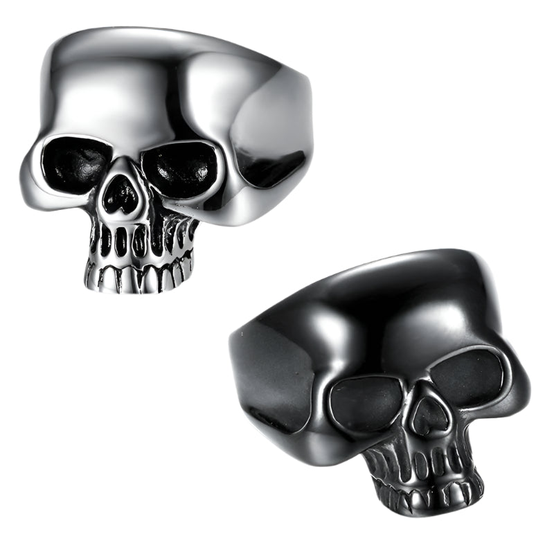 Stainless Steel Jawless Skull Ring