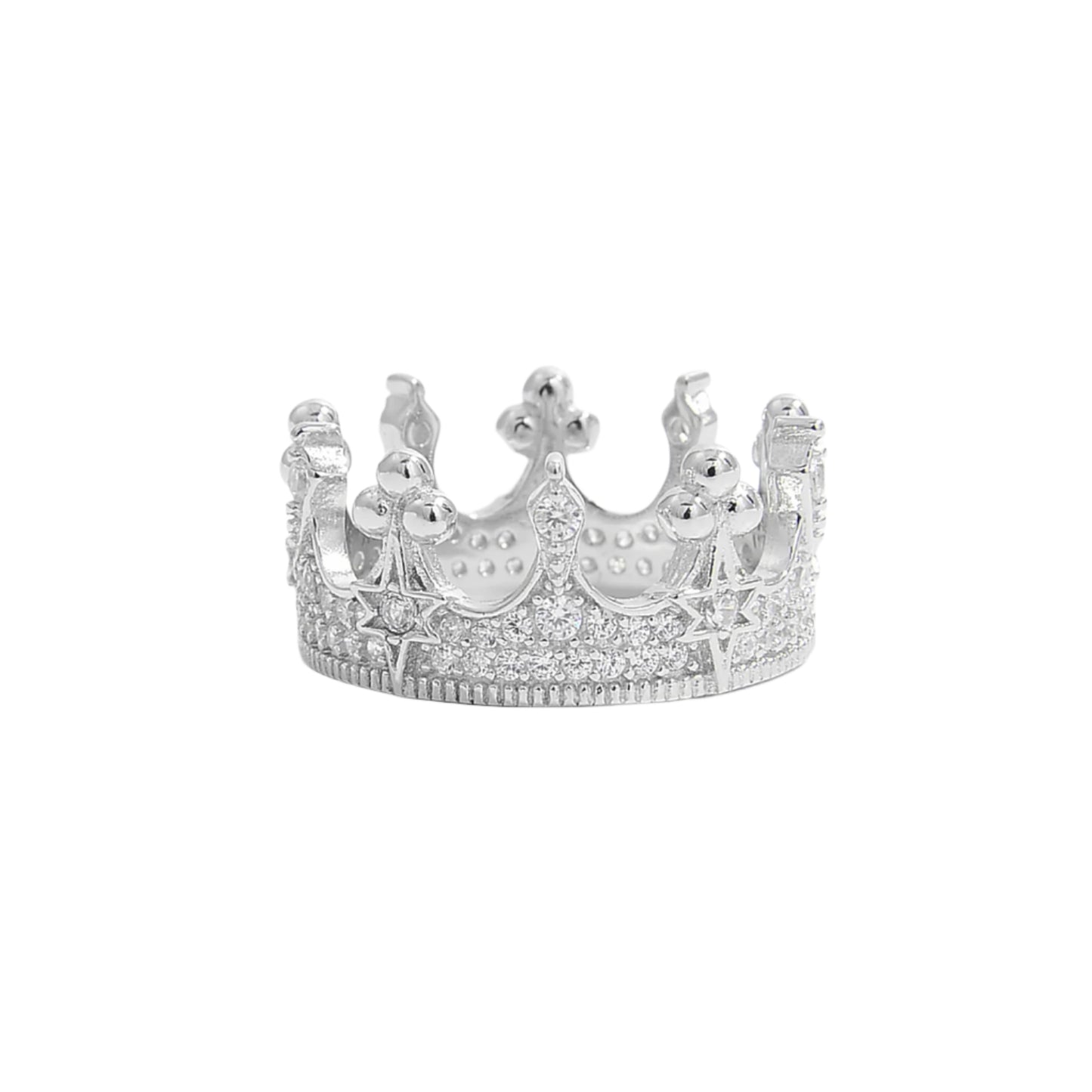 Crown Shape Zircon 925 Sterling Silver Ring
