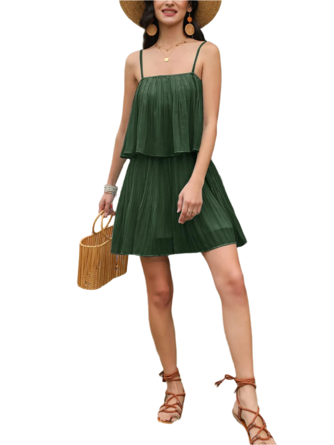 Ruched Spaghetti Strap Romper