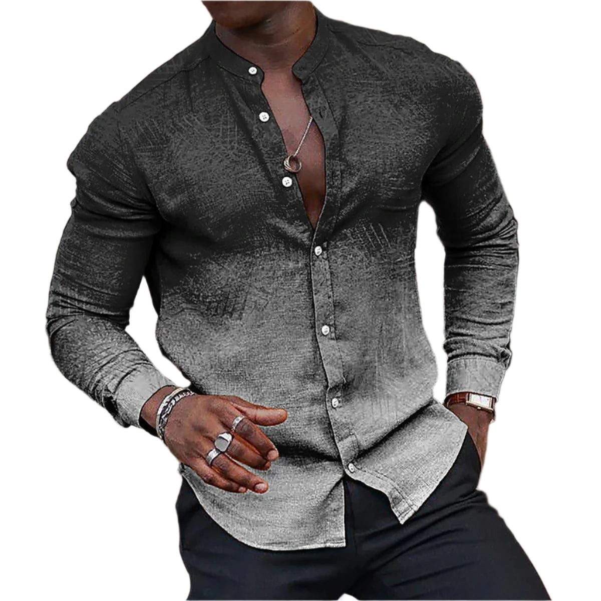 Men's Gradient Long Sleeve Shirt