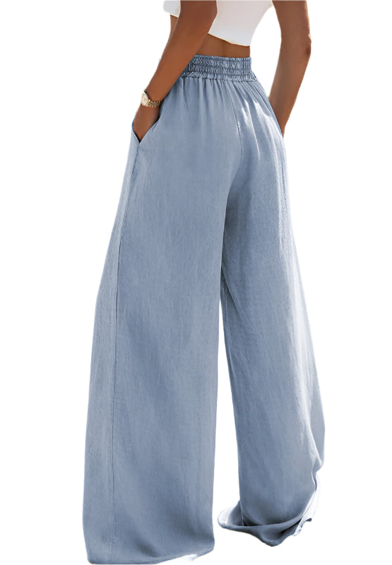 Drawstring Wide Leg Jeans