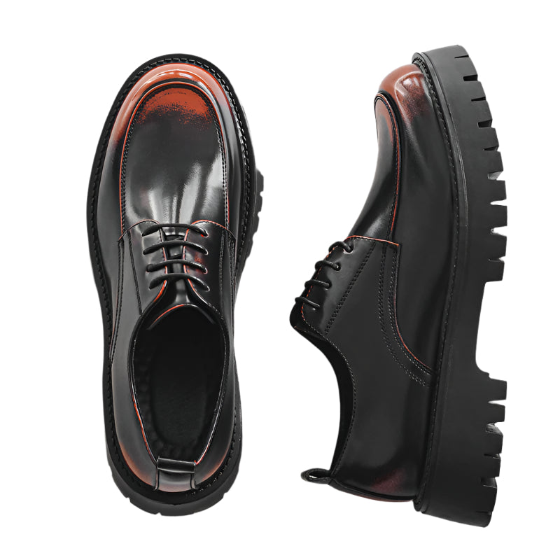 Men's PU Patent Leather Thick Sole Shoes