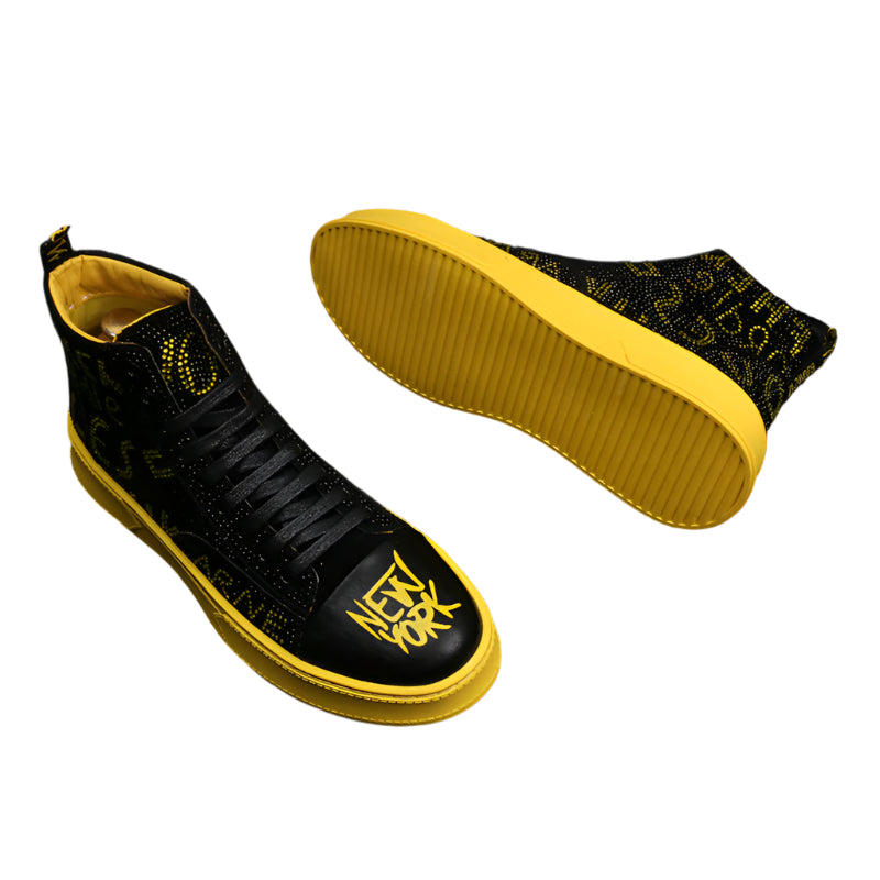 New York Embellished High Top Shoes